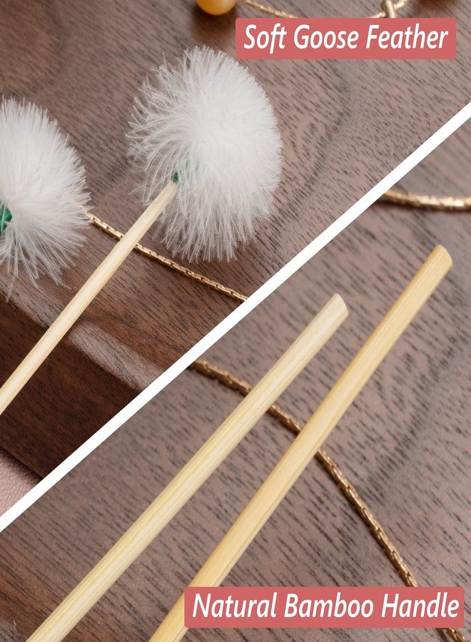 TXIN 12 Pieces Goose Feather Ear Pick, Bamboo Handle Ear Wax Remover, Ear Picker Cleaner, Ear Curette Cleaning Stick, Wood Earwax Removal Tool for Adult Men Women Ear Care Supplies - Image 3